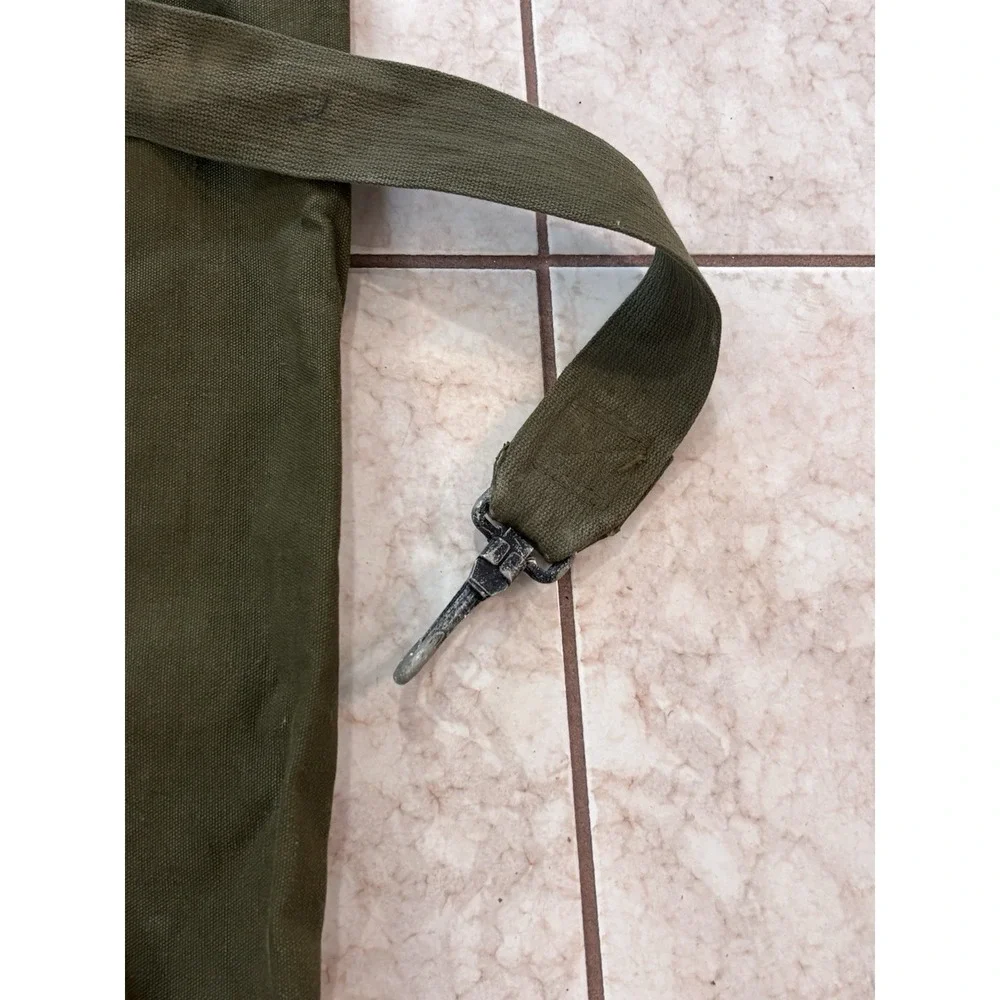 Vietnam US Military Heavy Duty Duck Cotton Canvas Duffle Bag Vintage Serviceable